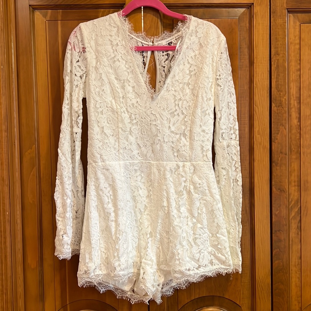 White lace romper